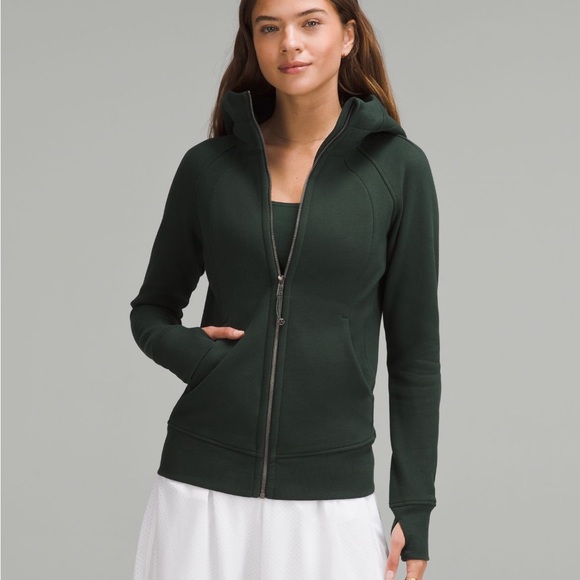 lululemon athletica Tops - Scuba Full-Zip Hoodie In Legacy Green